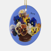 Pansy Bouquet Keramisch Ornament (Rechts)