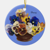 Pansy Bouquet Keramisch Ornament (Voorkant)