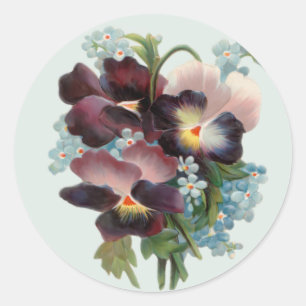 Pansy Bouquet Ronde Sticker