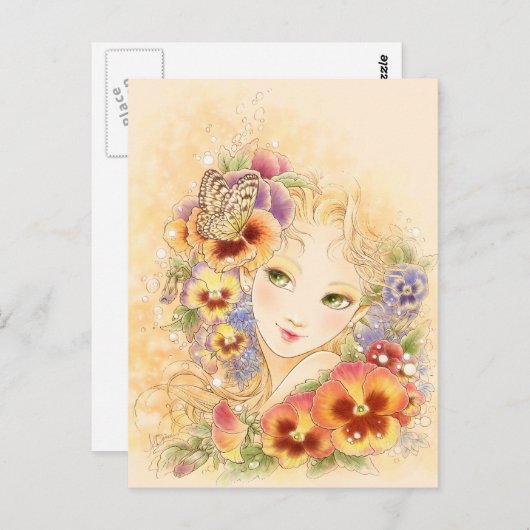 Pansy Briefkaart (Voorkant / Achterkant)