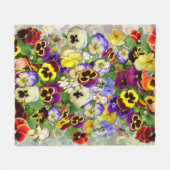 Pansy Cascade Fleece Blanket (Voorkant (Horizontaal))