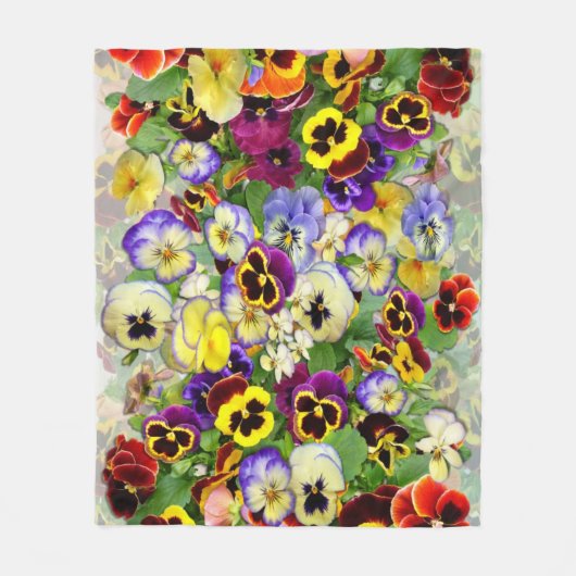 Pansy Cascade Fleece Blanket Deken (Voorkant)