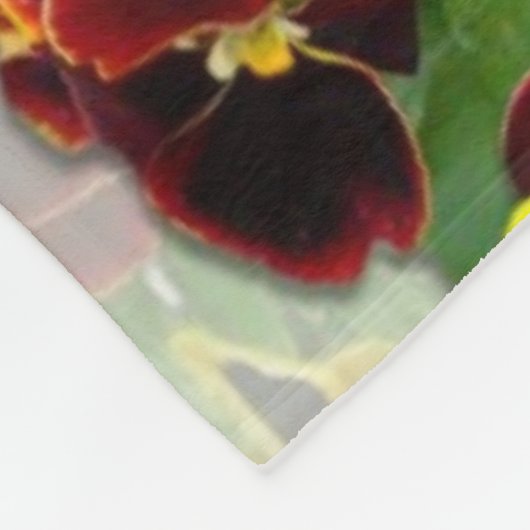 Pansy Cascade Fleece Blanket Deken (Hoek)