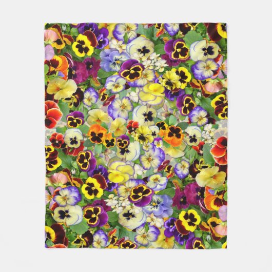 Pansy Cascade Fleece Deken (Voorkant)