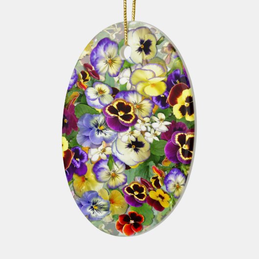 Pansy Cascade Keramisch Ornament (Links)
