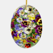 Pansy Cascade Keramisch Ornament (Voorkant)