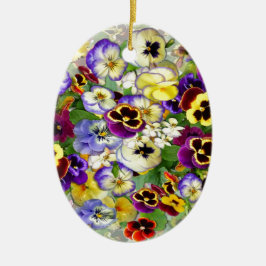 Pansy Cascade Keramisch Ornament
