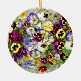 Pansy Cascade Keramisch Ornament