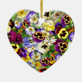 Pansy Cascade Keramisch Ornament
