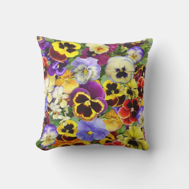 Pansy Cascade Outdoor Pillow Buitenkussen (Voorkant)