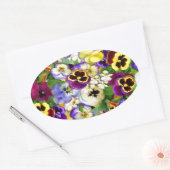 Pansy Cascade Ovale Sticker (Envelop)