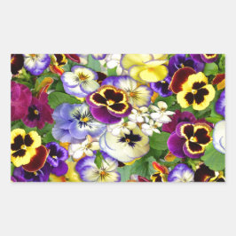 Pansy Cascade Rechthoekige Sticker