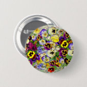 Pansy Cascade Ronde Button 5,7 Cm (Voorkant /achterkant)