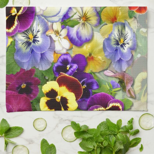 Pansy Cascade Theedoek (Gevouwen)