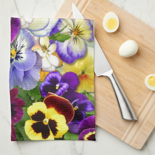 Pansy Cascade Theedoek (Quarter Fold)
