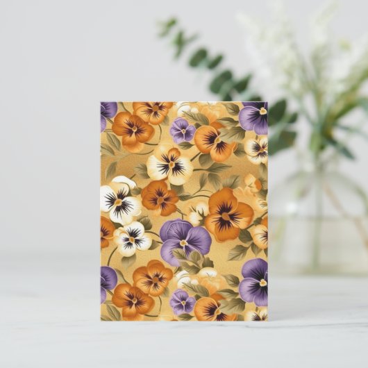 Pansy Chiyogami Briefkaart (Staand voorkant)