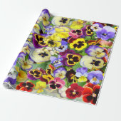 Pansy Collage Cadeaupapier (Uitgerold)
