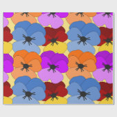 Pansy Collage Cadeaupapier (Vlak)
