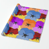 Pansy Collage Cadeaupapier (Uitgerold)
