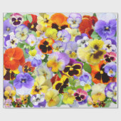  Pansy Collage Cadeaupapier (Vlak)