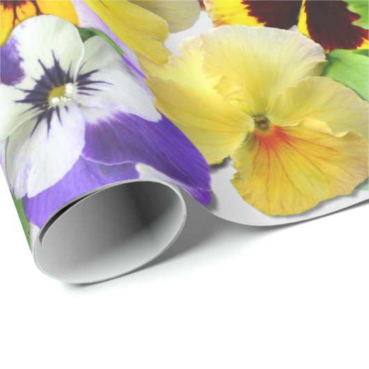 Pansy Collage Cadeaupapier (Rol Hoek)