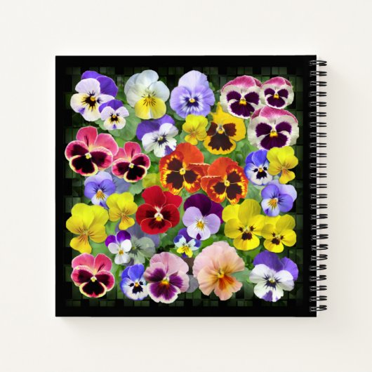 Pansy Collage Custom Name Notebook Notitieboek (Achterkant)