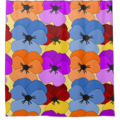 Pansy Collage Douchegordijn (Voorkant)