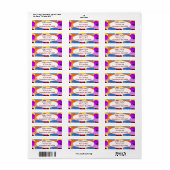 Pansy Collage Etiket (Full Sheet)