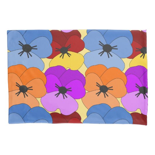 Pansy Collage Kussensloop (Voorkant)