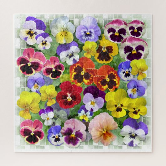  Pansy Collage Legpuzzel (Verticaal)