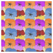 Pansy Collage Stof (Close Up)