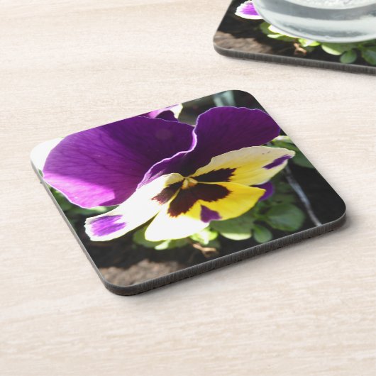 Pansy cork onderzetter (Linkerzijde)