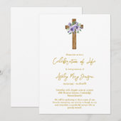 Pansy Cross-herdenkingsdienst Kaart (Voorkant / Achterkant)