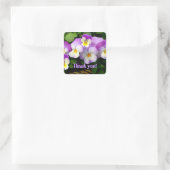 PANSY "Dank je!" Vierkante Stickers (Tas)