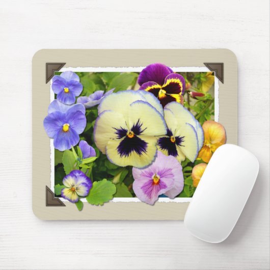 Pansy Delight ~ Mousepad Muismat (Met muis)