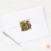 PANSY DELIGHT ~ Vierkante envelop Sealer / Sticker (Envelop)