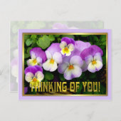 Pansy ~ Denking of you ~ Briefkaart (Voorkant / Achterkant)