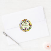 Pansy Design Birthday voor Nana Ronde Sticker (Envelop)