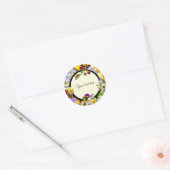 Pansy Design - voeg jouw tekst toe Ronde Sticker (Envelop)