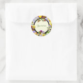 Pansy Design - voeg jouw tekst toe Ronde Sticker (Tas)