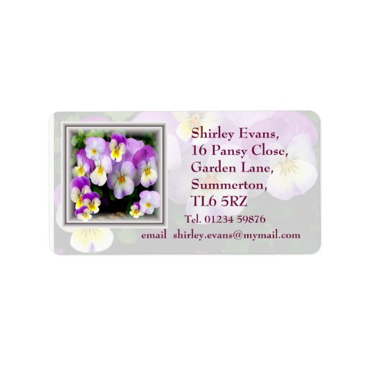 Pansy Display ~ Label # 3 (Voorkant)
