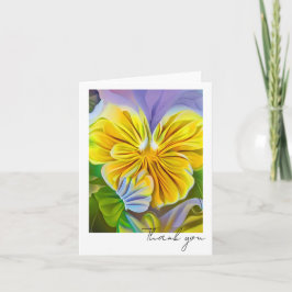 Pansy Dream gevouwen bedankkaart Notitiekaartje