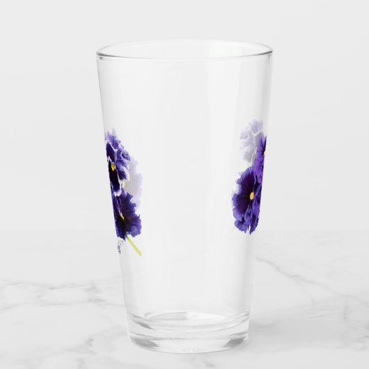 Pansy Drink glas met naam (Links)