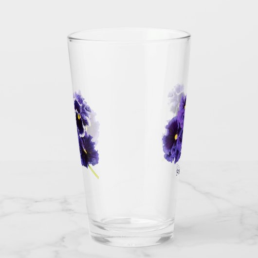 Pansy Drink glas met naam (Rechts)