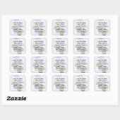 Pansy Duo Bewaar de Datum Vierkante Sticker (Vel)