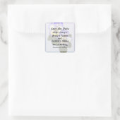 Pansy Duo Bewaar de Datum Vierkante Sticker (Tas)