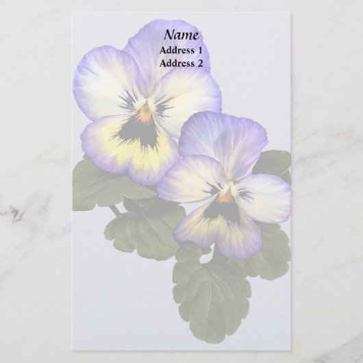 Pansy Duo Wedding Products Briefpapier (Voorkant)