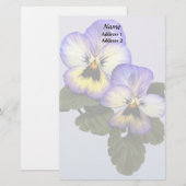 Pansy Duo Wedding Products Briefpapier (Voorkant / Achterkant)
