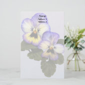 Pansy Duo Wedding Products Briefpapier (Staand voorkant)