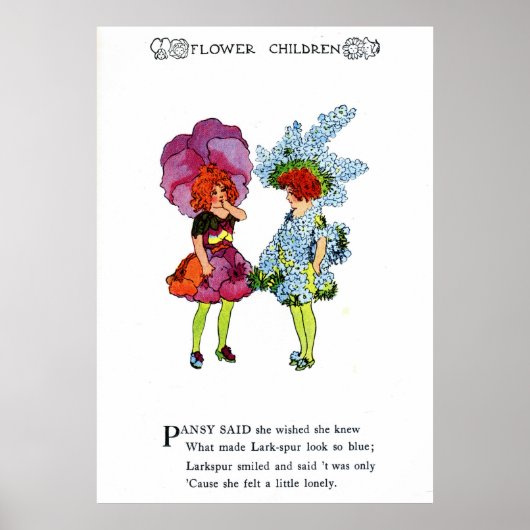 Pansy en Larkspur Poster (Voorkant)